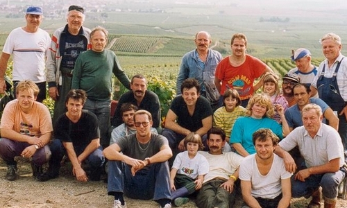 Note équipe de vendangeurs en 1992