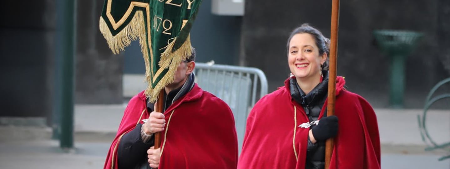 Maud défilant pendant la fête de la Saint-Vincent